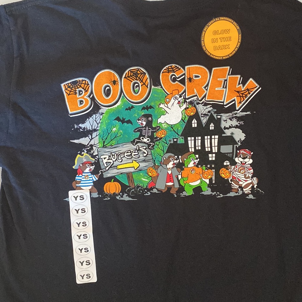 NWT Buc-ees Boo Crew Glow In The Dark T-Shirt & Joggers Size XS - Picture 9 of 10